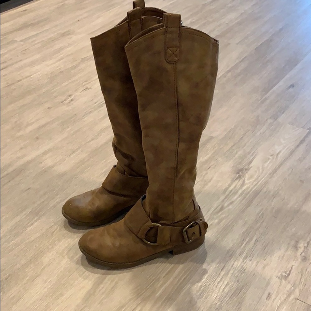 🖤 Brown Faux Leather Knee High Boots 🖤